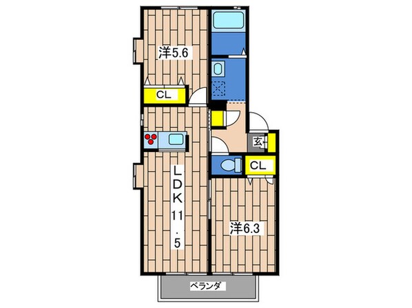 サンイ－ストＥの物件間取画像